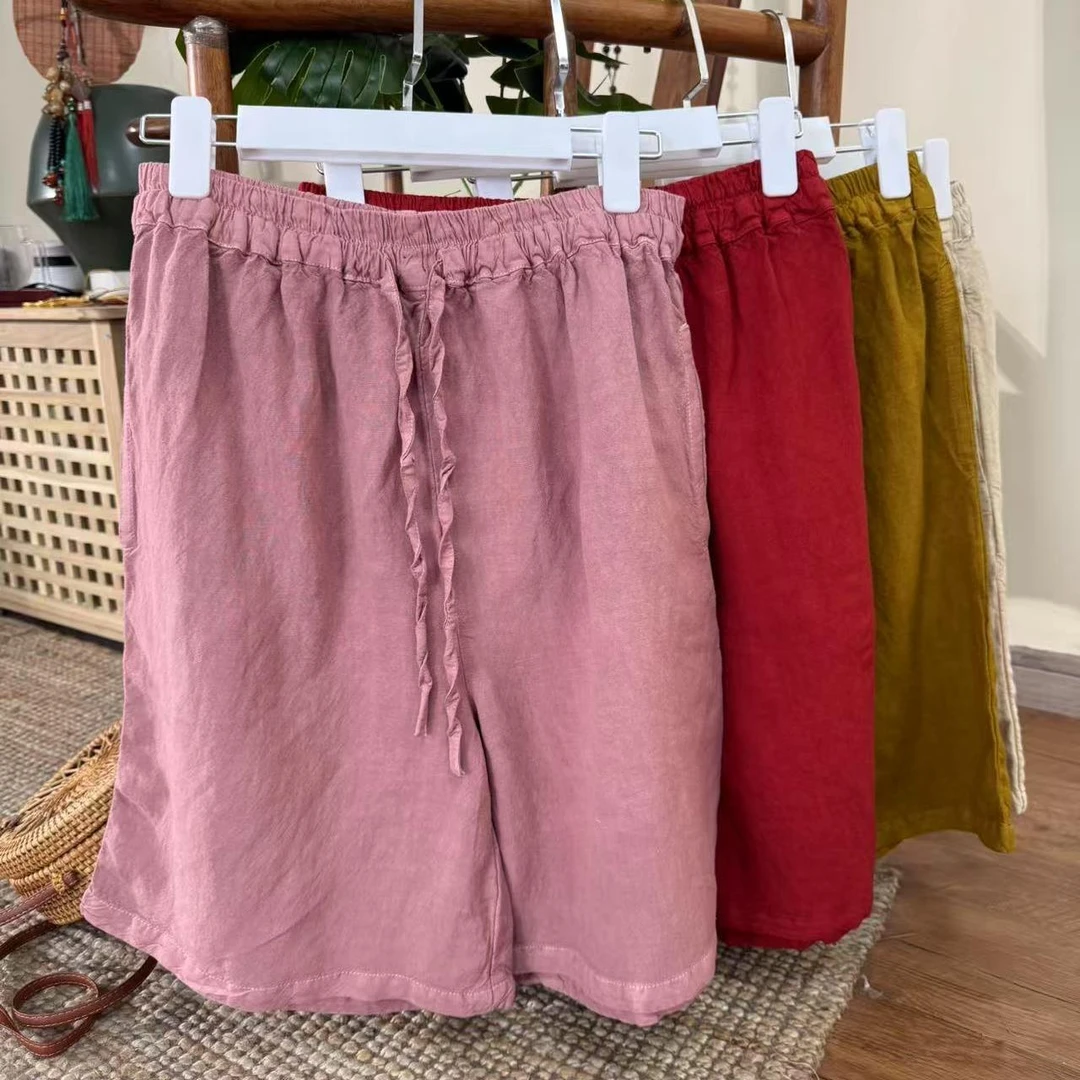 【云目悠悠】春夏新款汉麻时尚百搭男女同款短裤-2025390