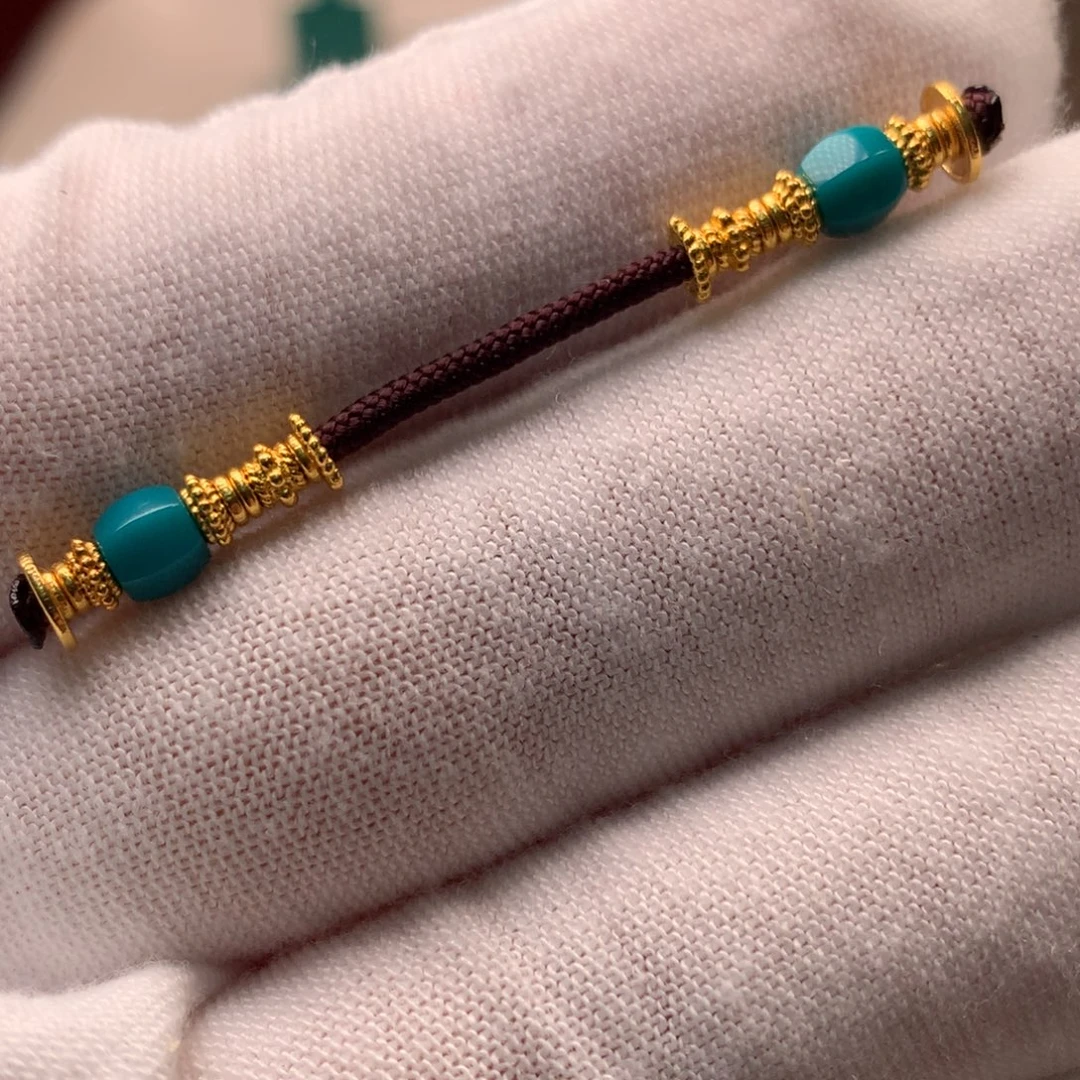 绿松石18K金镶嵌配饰