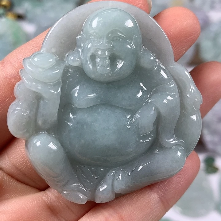 颈饰未镶嵌翡翠逍遥佛福利卡厚10