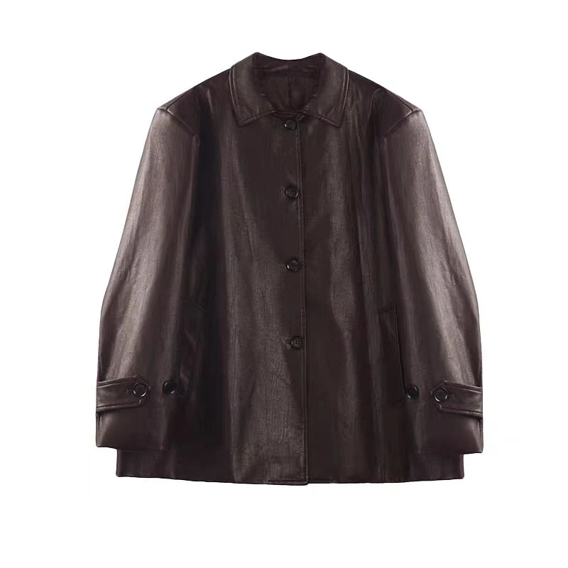 【BILU VTG】499|KA1间2100同款翻领皮夹克外套BL2025111