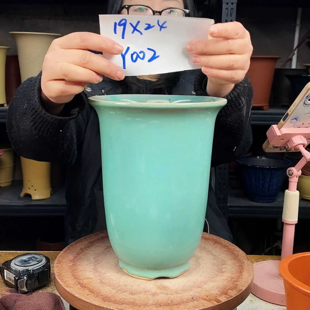 紫砂一只花盆货号Y002