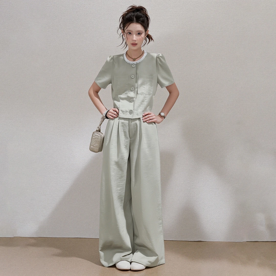 C【两件套】夏季穿搭一整套女装洋气小香风减龄气质显瘦两件套D2210