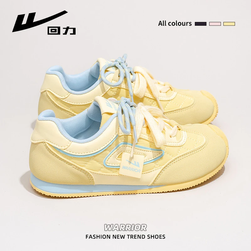 回力休闲小白鞋女夏季薄款透气2025新款多巴胺百搭配裙子德训鞋女