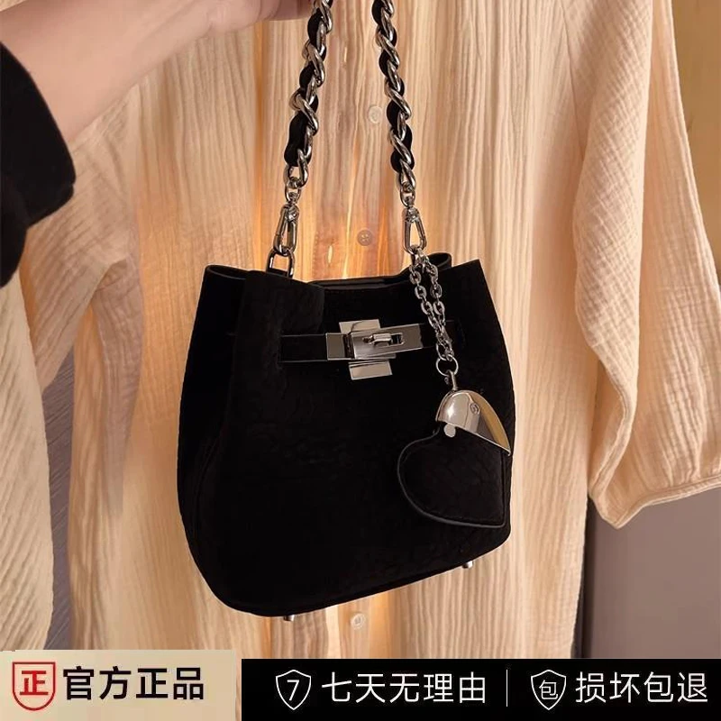 Christal&Moore正品韩版小众设计2025超火百搭时髦链条单肩斜挎包