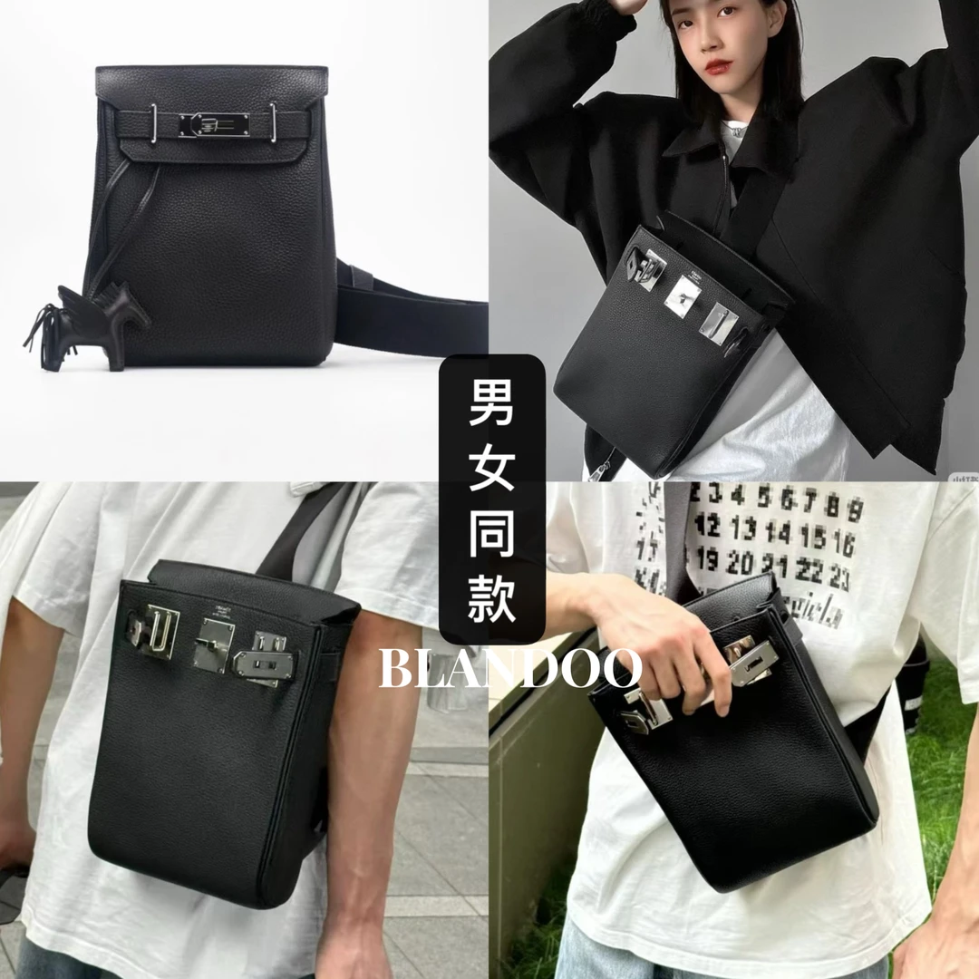 BLANDOO "奢品推荐" H系列轻奢荔枝纹牛皮单肩包6666