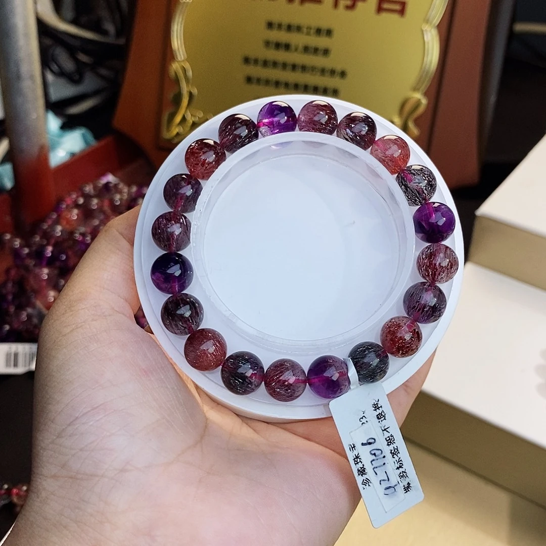 水晶手链未镶嵌黑加仑9