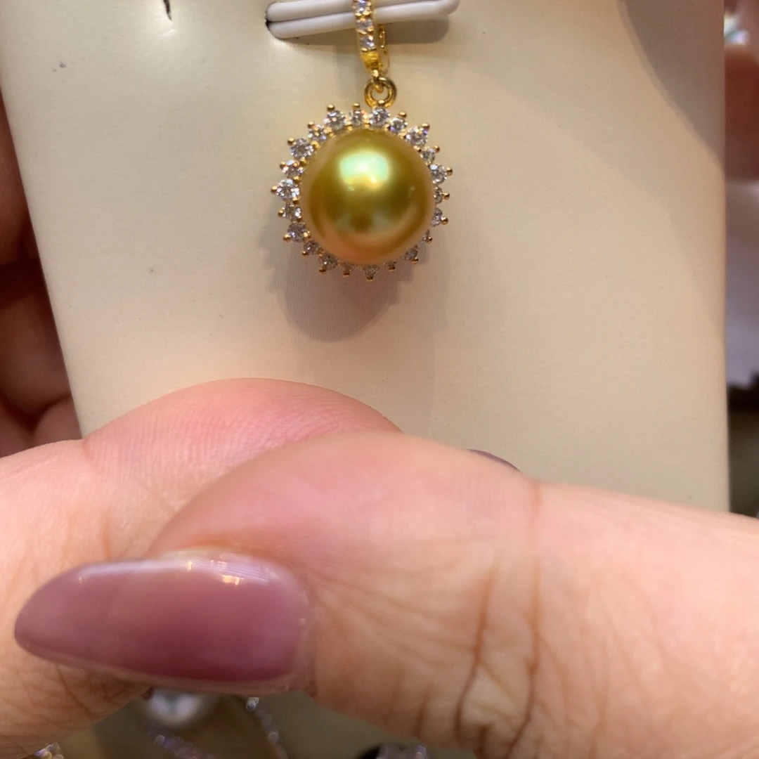 颈饰银S925镶嵌海水珍珠