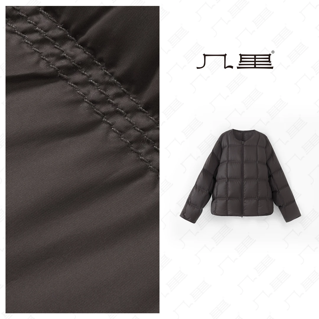 几里与麻气质百搭保暖羽绒服 衣长73 胸围140 1121093