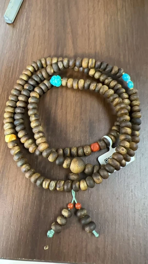 沉香【沉香女儿】DIY白棋虫漏多圈多样性发一条