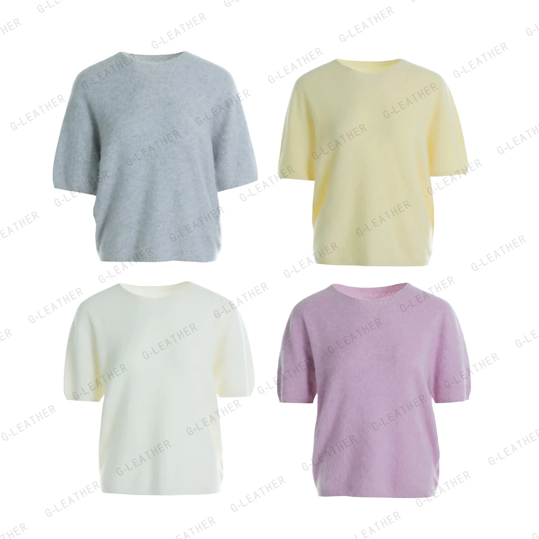 革美 V领短袖羊绒衫MNE92450