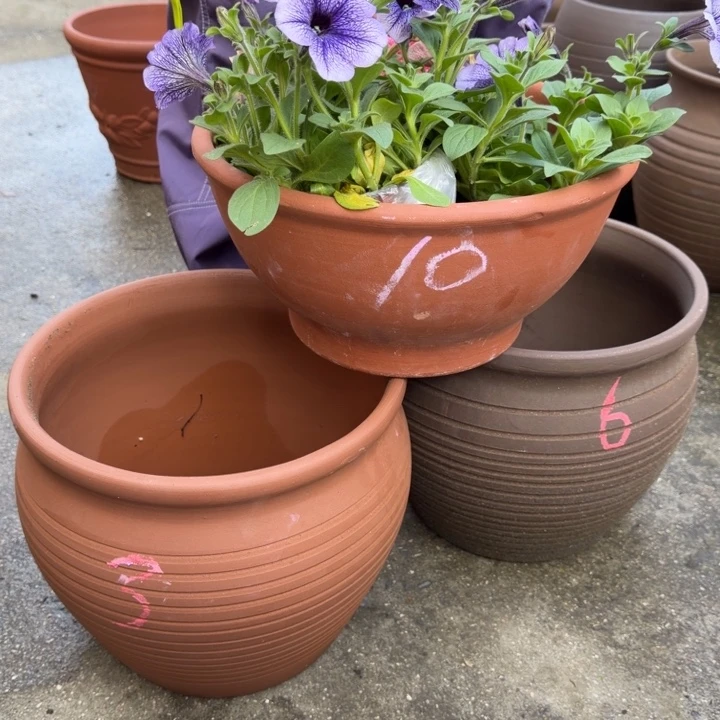 紫砂花盆口28高25口30高16宜兴紫砂