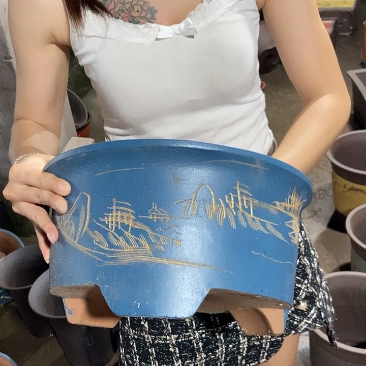 紫砂花盆口31花盆花盆花盆花盆花盆高16