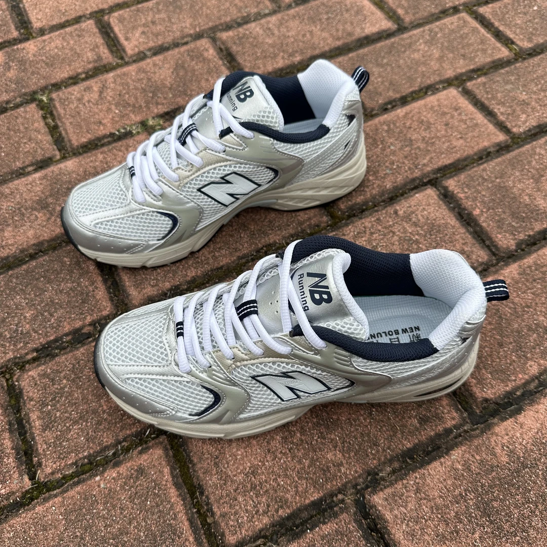 NB530系列银灰网面老爹鞋男女运动鞋学生百搭经典复古款跑步鞋