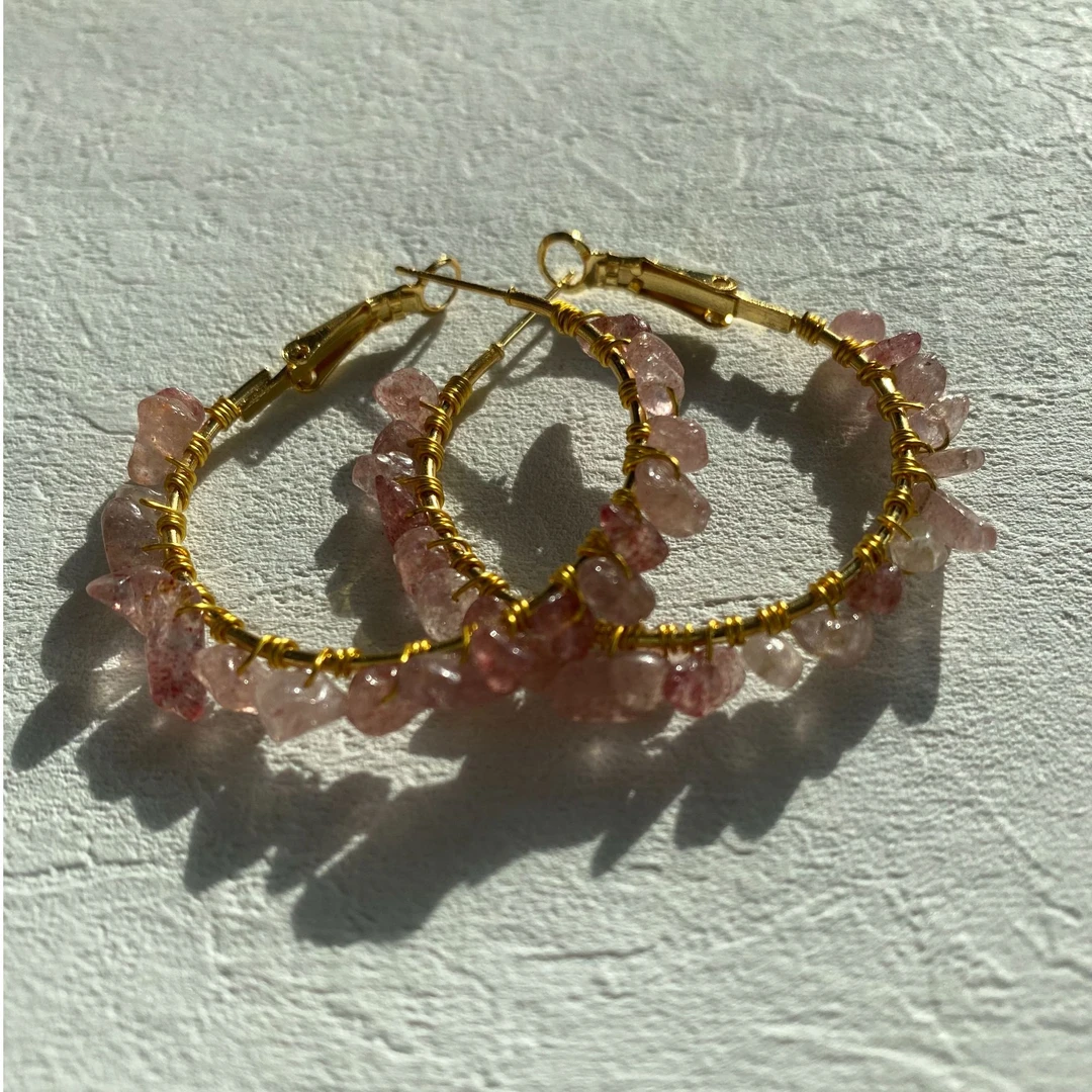 晴然手工自制个性精致气质大圈圈耳环 千秋绝色