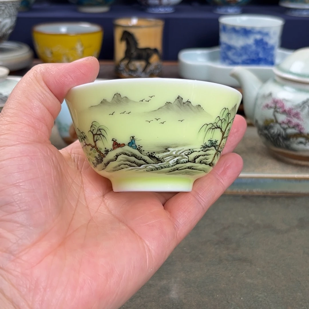 瓷杯子我们观山观水观自在