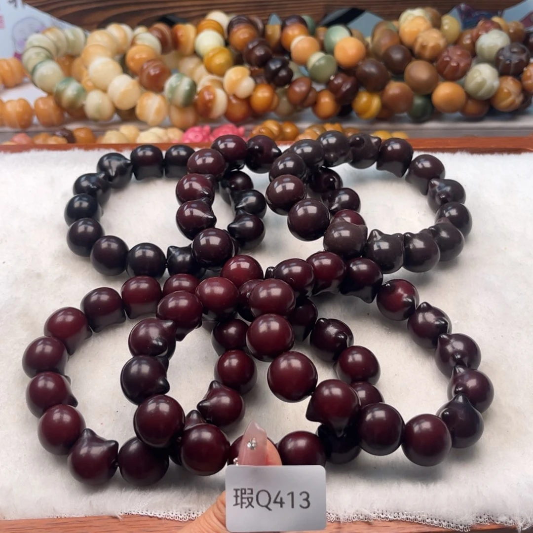菩提根/象牙果手串17mm猫头一瑕Q413