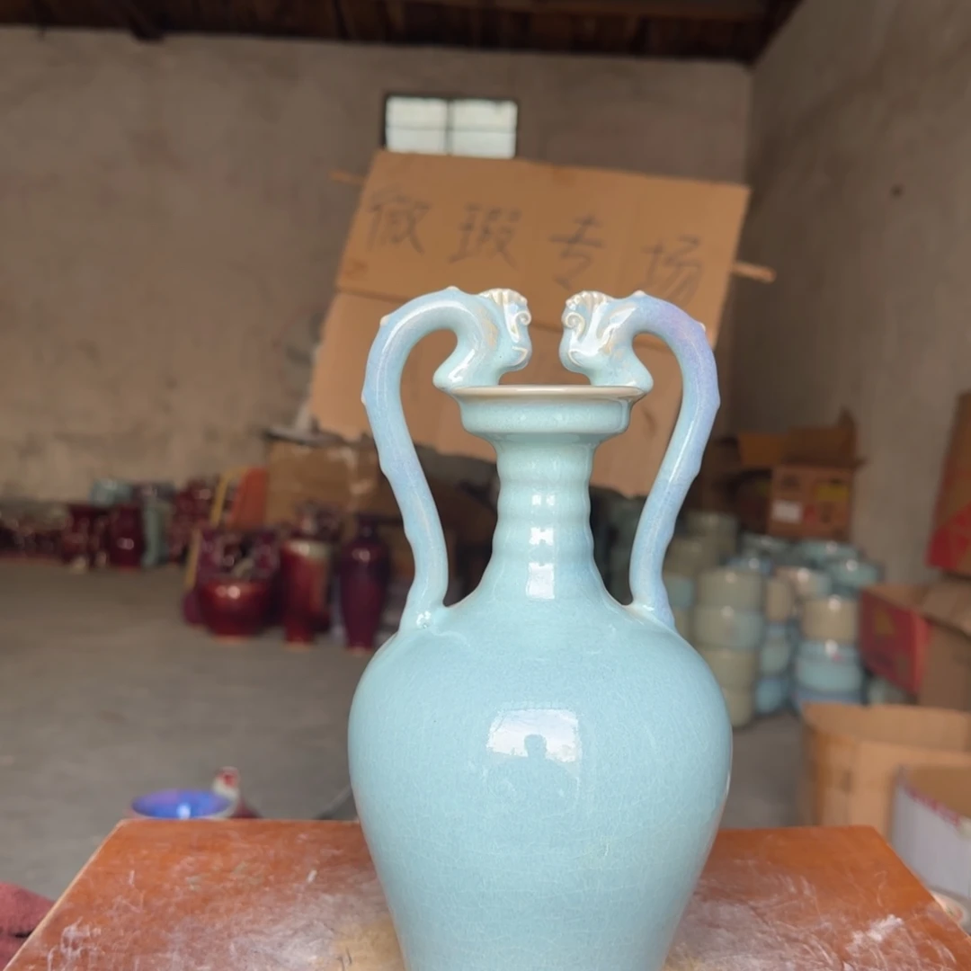 摆件陶郑家钧窑摆件微瑕