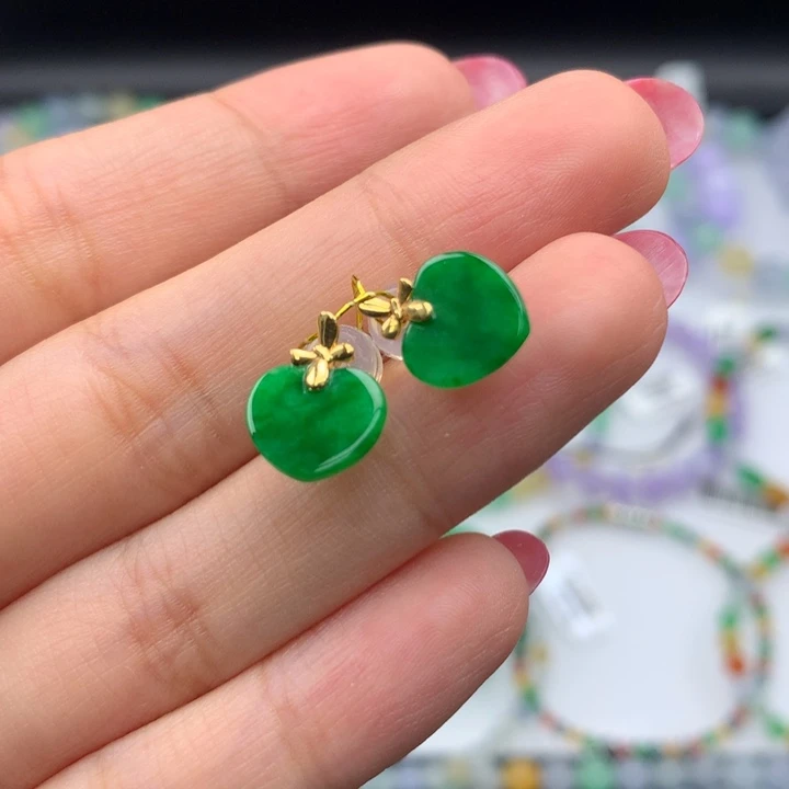 毛衣链18K金镶嵌翡翠