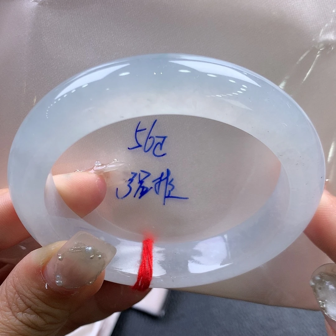 翡翠未镶嵌手镯56正圈