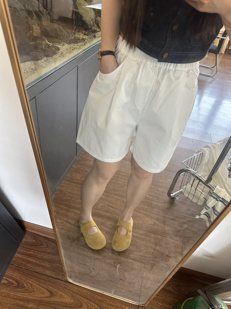 【出口日单】外贸老钱风休闲短裤 纯棉女款90-150斤