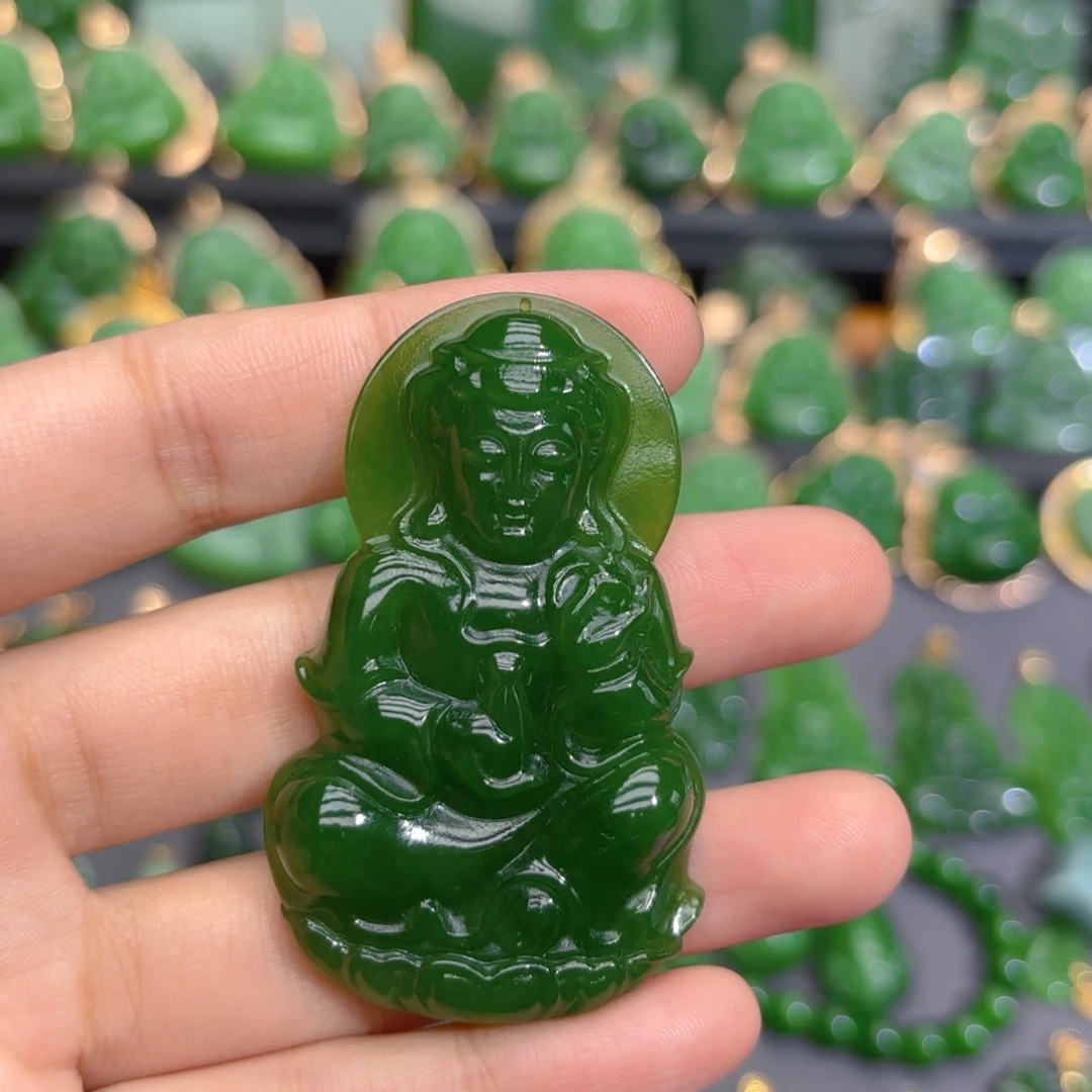 颈饰未镶嵌和田玉（碧玉）编绳