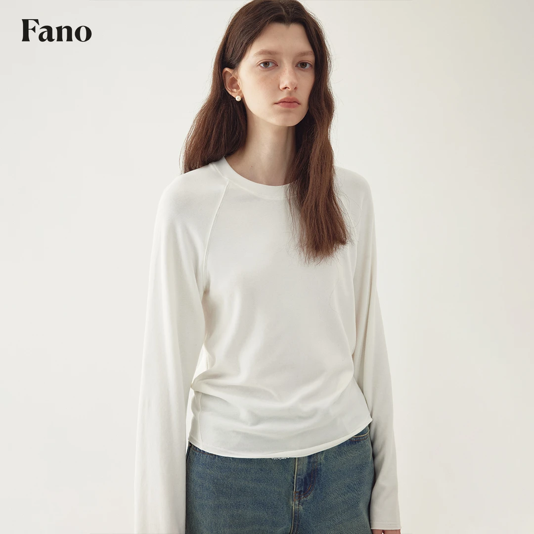 范洛叠穿之王“亲肤柔软 松弛毛边”插肩袖基础T恤FQ24S174推广1