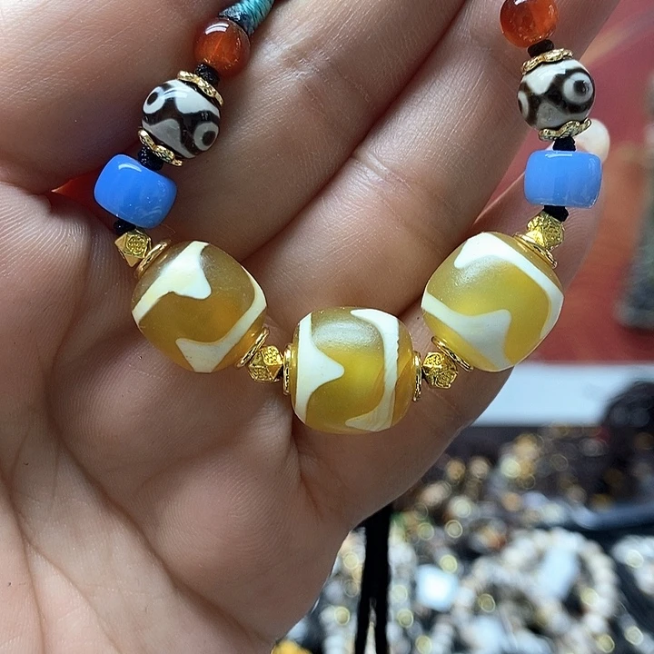 玛瑙/玉髓颈饰合金