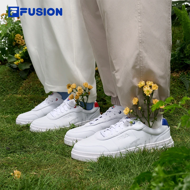 FILAFUSION斐乐小白女鞋休闲春夏运动鞋白色平底潮流运动鞋