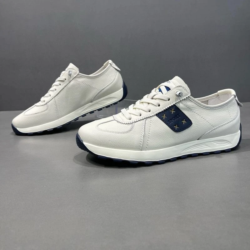 欧洲站男鞋男士春款轻便运动阿甘鞋男款潮流百搭低帮休闲真皮板