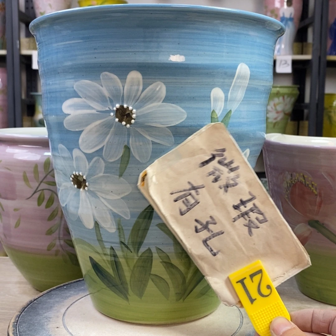 景德镇手工手绘陶瓷花盆