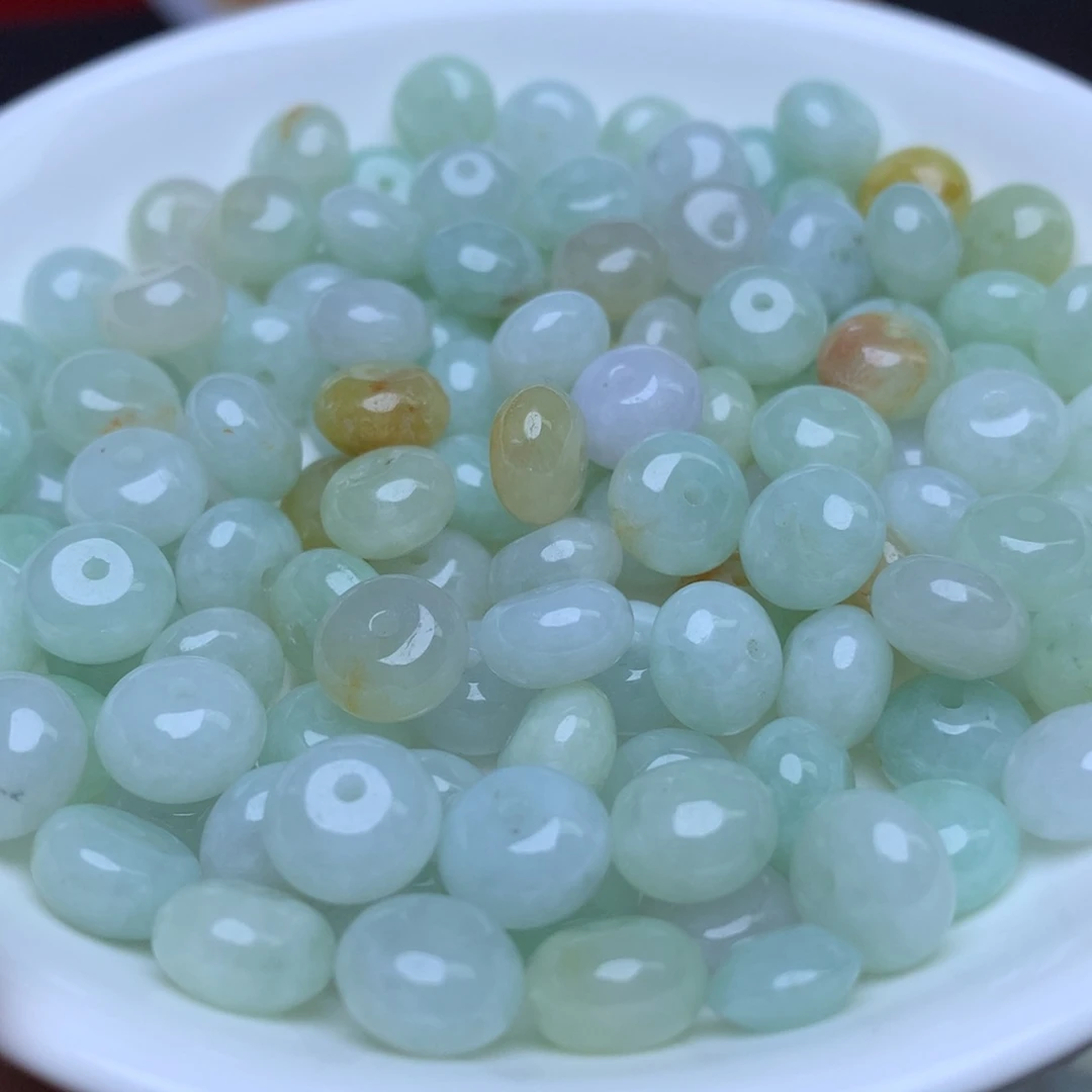 【闪购商品】翡翠手链未镶嵌卡5.6乘8.8冰晴鼓珠33个