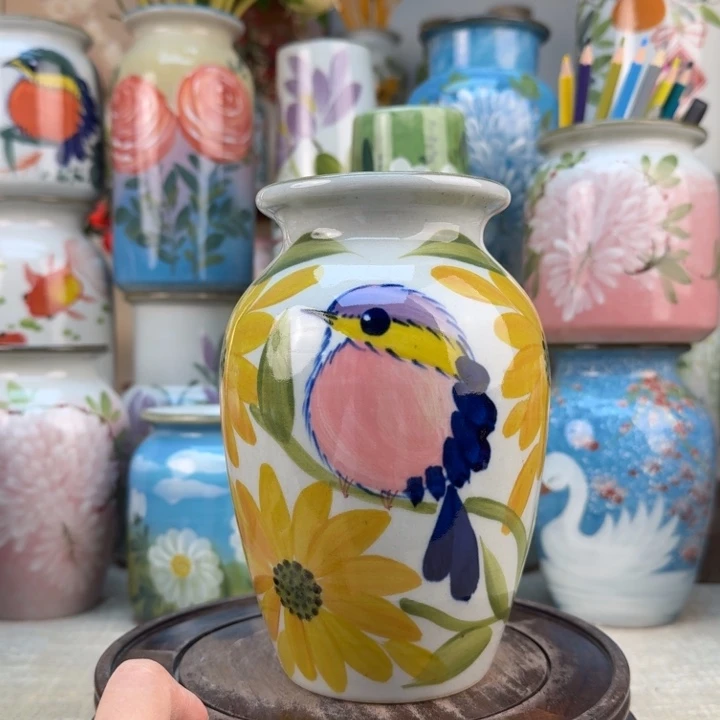 景德镇陶瓷花手绘釉下彩