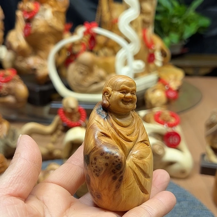 非洲檀香无事牌崖柏摆件