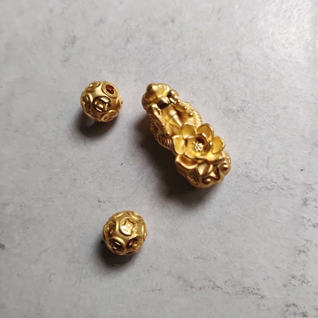 金元宝足金999貔貅珠子首饰
