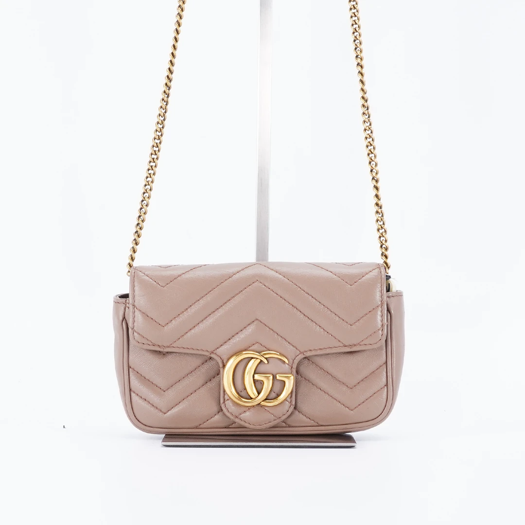 95新 GUCCI/古驰 马蒙mini链条包【静文】BG22005397