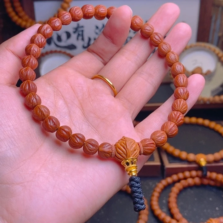 桃核手串龙纹桃核