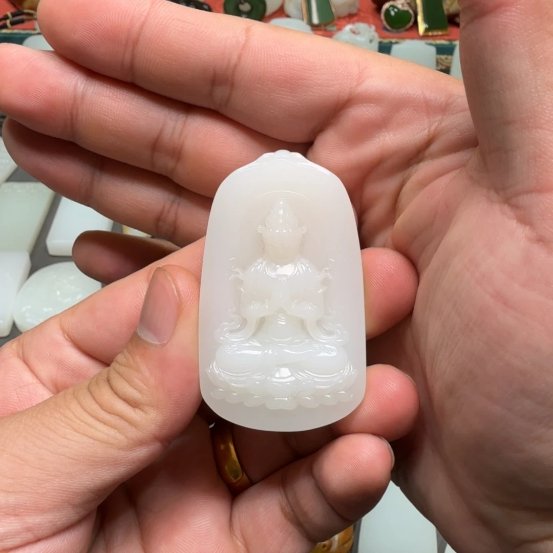 和田玉未镶嵌吊坠(不含链)