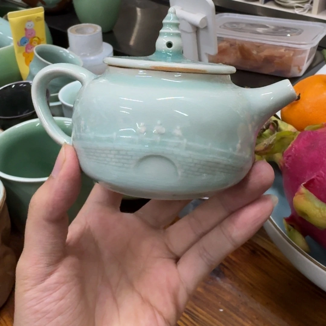 龙泉青瓷茶具微瑕6349