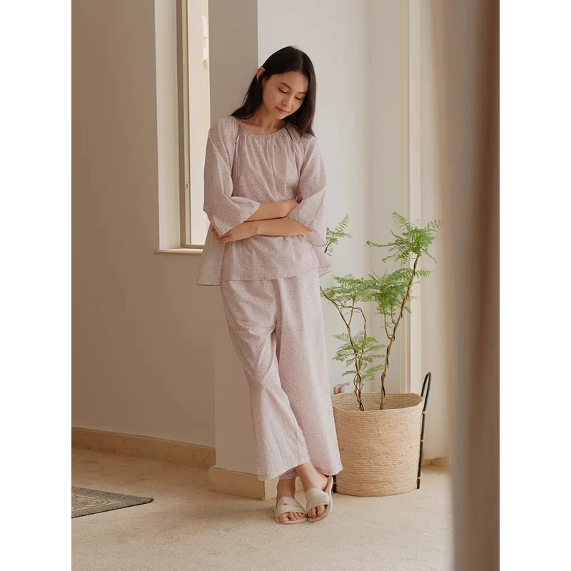 《晴菲专属》朵朵可可 251-027 睡衣女2025春夏纯棉家居服套装