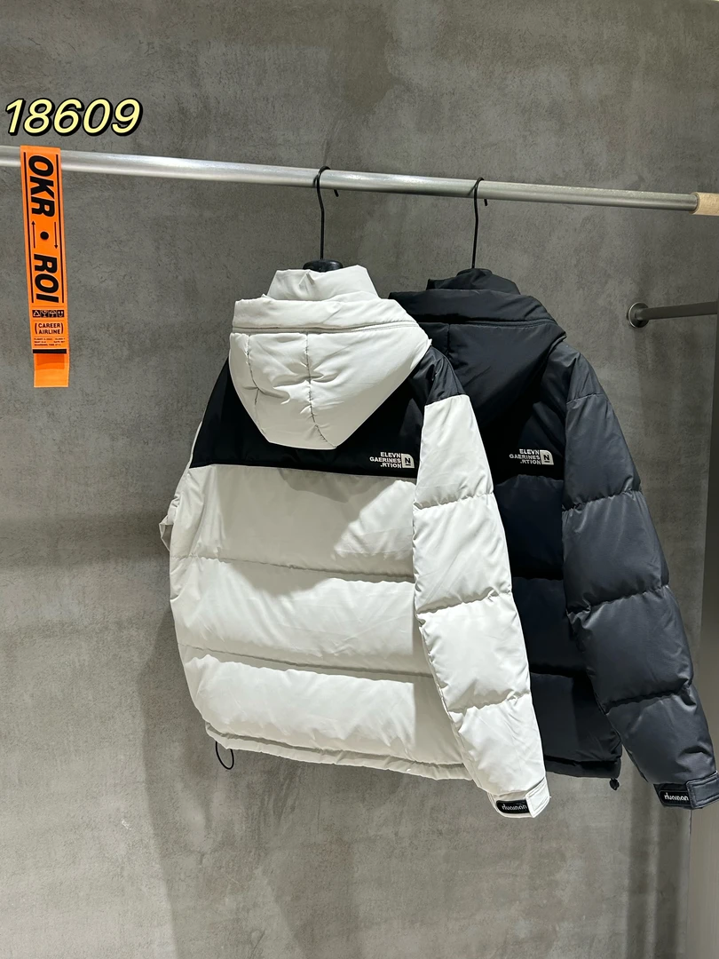 2025连帽拼色国标羽绒服保暖加厚男士宽松男装-18609