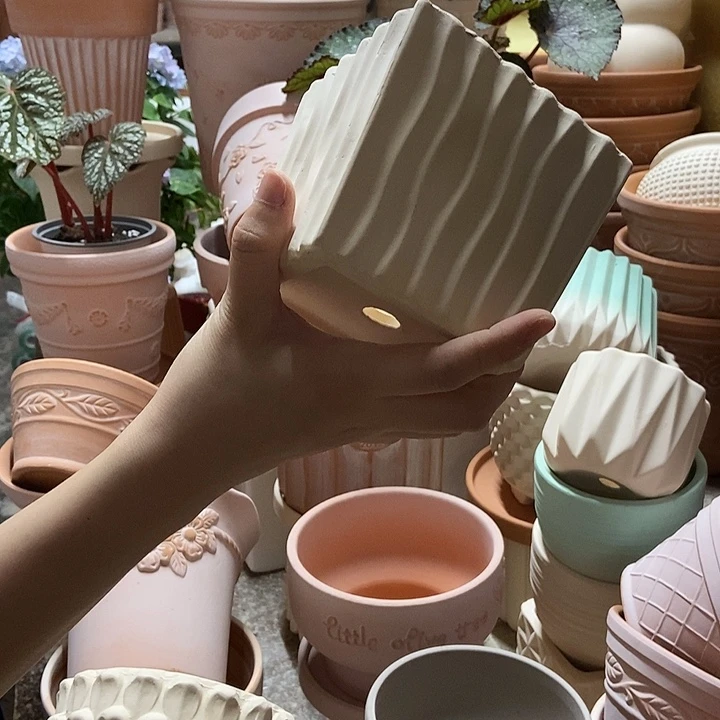 白陶波浪方盆1个