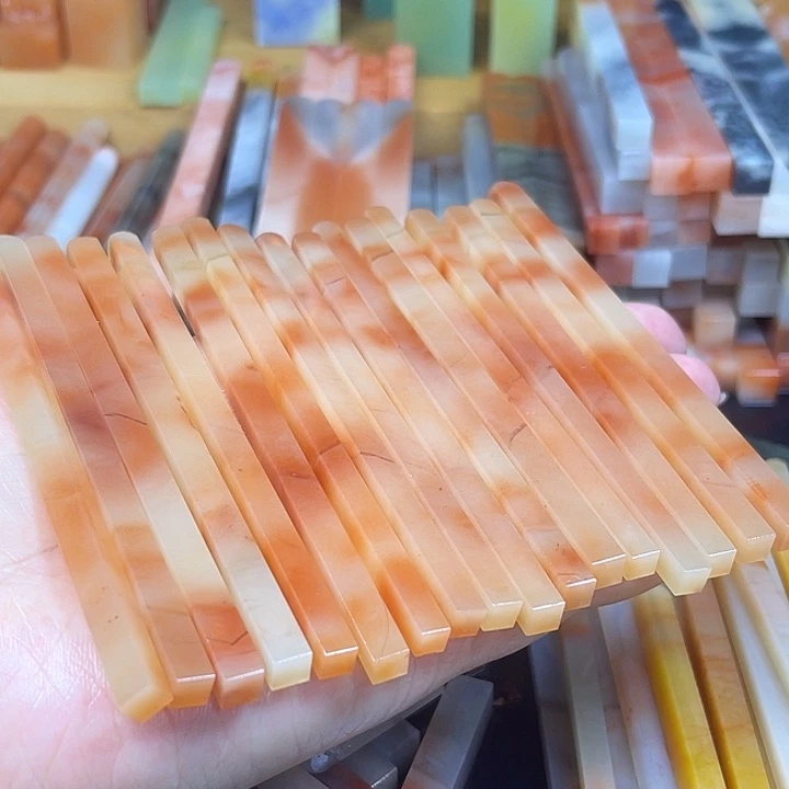 印石青田石老挝石牙签×17    0.4-0.5左右印面