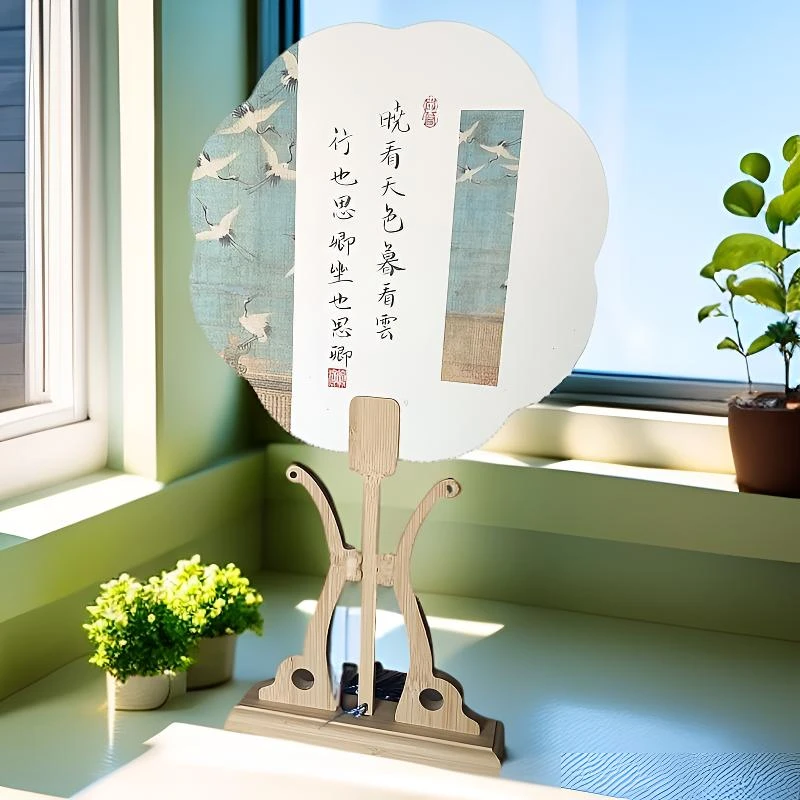 古风婉约诗词手写魏晋小楷书法竹木团扇B