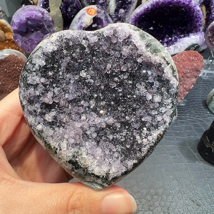 未镶嵌紫晶珠宝半成品