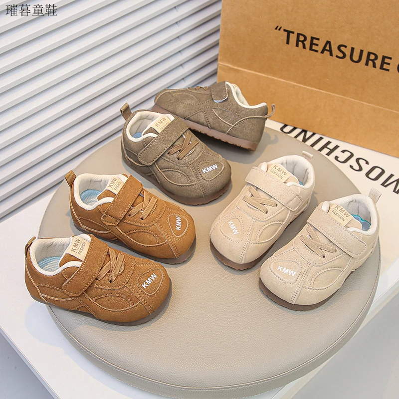 儿童春秋女童男童小童宝宝鞋运动防滑软底女童春秋软底运动鞋