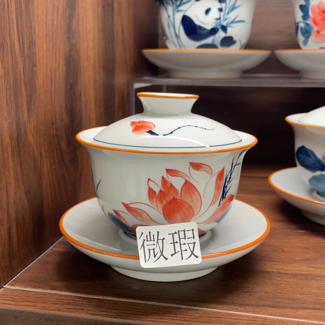 微瑕釉下彩纯手工绘制