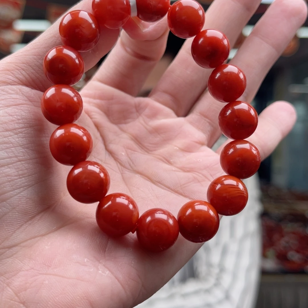 南红玛瑙13m未镶嵌多样性发一条 瓦西火焰纹