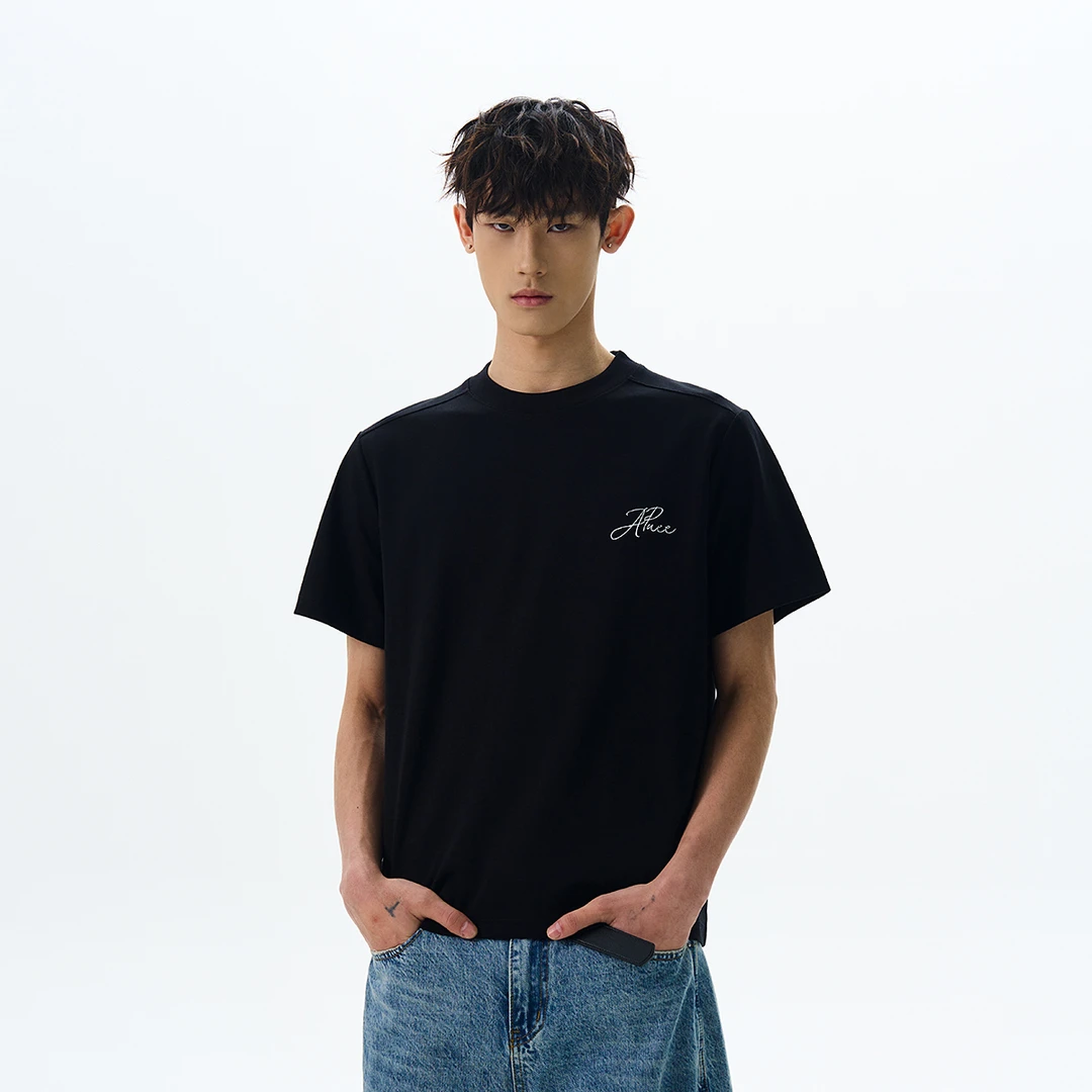 A PUEE原创美式复古cleanfit正肩基础短袖T恤高级感百搭短款上衣