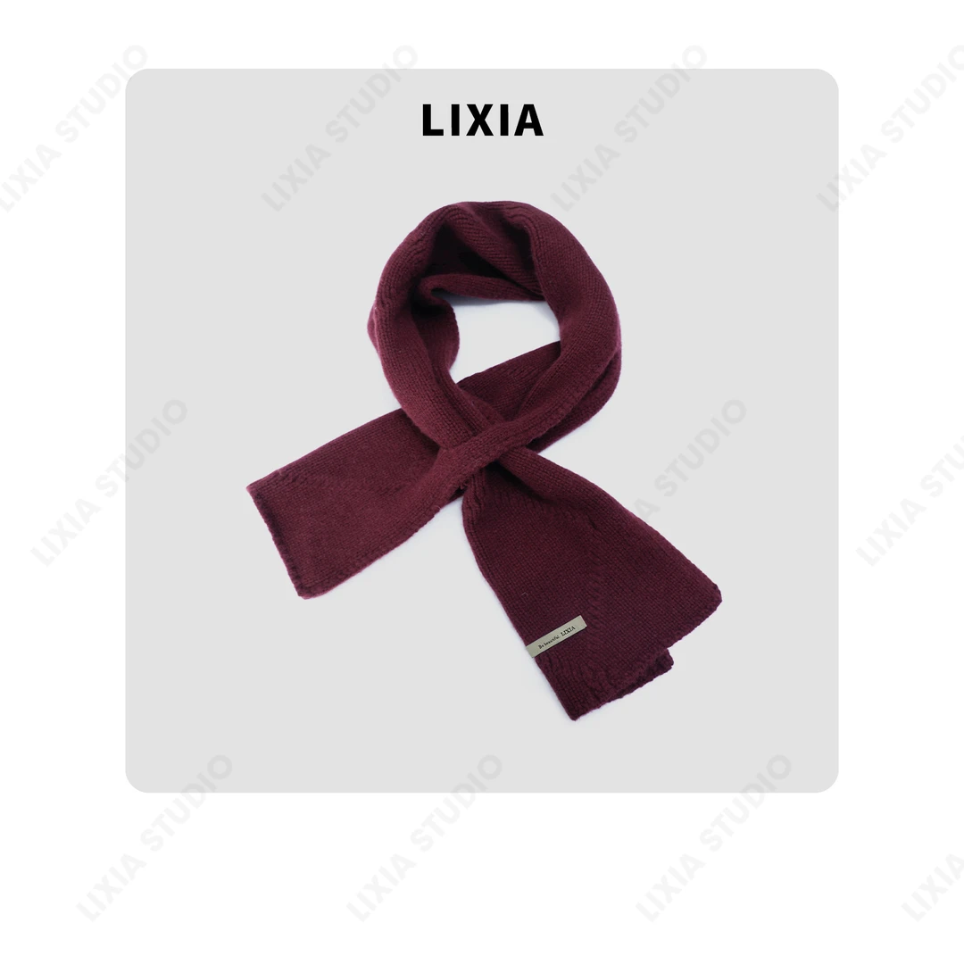 LIXIA【丝丽雅】秋冬针织保暖气质美丽诺羊毛围巾-A8126