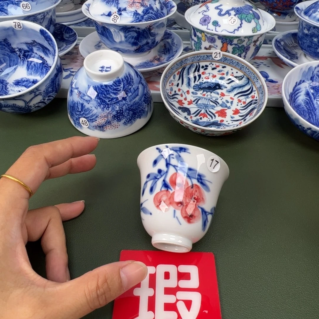 景德镇纯手工纯手绘茶具木木17